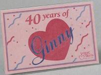Vogue Dolls - Ginny - 40 Years of Ginny Window Decal - Accessory